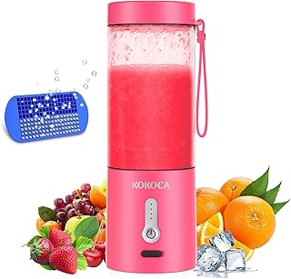 Portable Kokoka protein mixer with 4000 mAh USB rechargeable battery to pound ice cream, fruits and frozen drinks, mini cup of 18 oz, pink 1.. DIAYTAR NIGERIA: Empowering Nigerians with access to affordable products and reliable 5-8 day delivery.