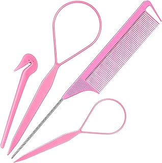 Set of 4 -piece sponge tools, 2 French knitting tools, 1 knife to remove the elastic strip, 1 rat tail comb and a metal knitting comb, pink.. Experience shopping freedom with DIAYTAR NIGERIA's vast selection and 5-8 day nationwide delivery service.