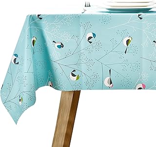 (140 cm x 140 cm, Sarcelle blue) - Lohascasa 1.2 m wiper vinyl tablecloth, oil resistant and waterproof, plastic banquet tablecloth, camping bird 140 cm x 140 cm.. DIAYTAR NIGERIA: Where affordability meets variety, with thousands of products delivered in less than 8 days.