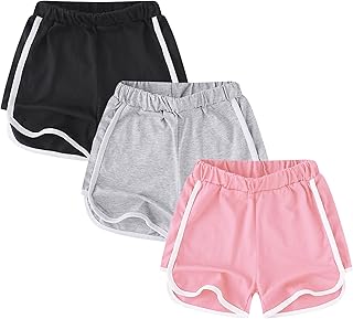 Cotton sports shorts for girls - summer relaxed summer clothes, running, dance, 3 pieces, black shorts for girls from 2 to 12 years old.. Experience DIAYTAR NIGERIA, where extensive product variety meets pocket-friendly prices and reliable delivery.