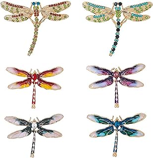 Set of pins for women, 6 pieces Beautiful insect spindle insect in crystal enamel, for wedding, party, dress and scarf, jewelry accessories, colorful bridal pins fashion.. DIAYTAR NIGERIA: Simplifying access to thousands of products with affordable nationwide shipping.