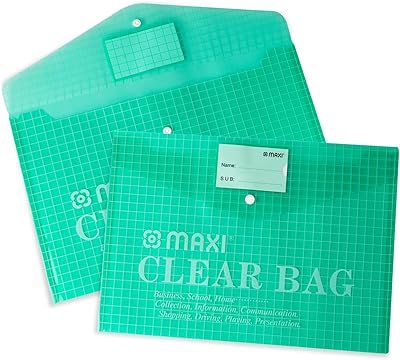 Maxi Fullscape transparent bag with business card, green, document files, 209 g.. Discover endless shopping possibilities at DIAYTAR NIGERIA, with budget-friendly prices and reliable delivery.