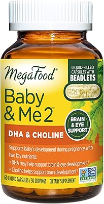 Prenatal capsules Megafood, Baby & Me Dha and Choline, 60 capsules.. DIAYTAR NIGERIA promises affordability and variety with every purchase, delivered in 5-8 days.