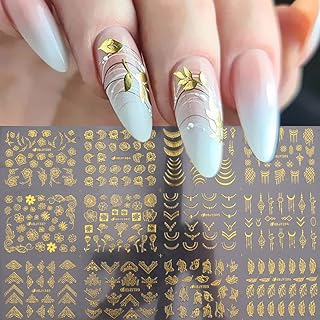 Self-adhesive for nail art, 12 patterns of 3D golden metal-adhesive metal flowers, nail art supplies in golden lace and acrylic flower lines for the decoration of nails to yourself for women and girls.. DIAYTAR NIGERIA combines affordability, variety, and convenience with nationwide delivery services.