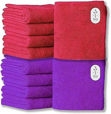 Microfiber cleaning rags (8) cleaning clinies for kitchen, car washing machine, windows and bathroom, absorbents and reusable, all use, 30 x 40 cm (red, purple, 8).. Nigeria's favorite online shopping platform, DIAYTAR offers unbeatable prices and delivery within a week.