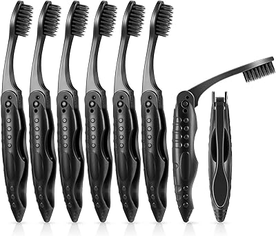 Portable toothbrush with charcoal, pack of 8 foldable travel toothbrushes with moderately flexible hairs for hiking campsite travel set of foldable travel brushes.. Shop from our extensive catalog at DIAYTAR NIGERIA and enjoy doorstep delivery in just 5-8 days.