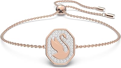 Swarovski swan bracelet, pink gold plated bezel paved with crystals, from the signum, crystal, crystal collection.. Shop confidently with Nigeria's most trusted e-commerce platform, offering swift and affordable delivery.