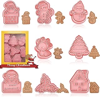 Set of cookie cutters, 8 plastic pieces stamping Christmas cookie cutter, cookie cutter of cartoon for children DIY.. Fast, easy, and affordable — that’s shopping the DIAYTAR Nigeria way.