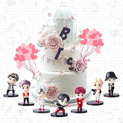 7 pieces BTS Cake Topper Action Figure Cake Toppers Festival Gifts for BTS party suppliers.. DIAYTAR NIGERIA: Where every Nigerian finds what they need at prices they can afford, delivered promptly.