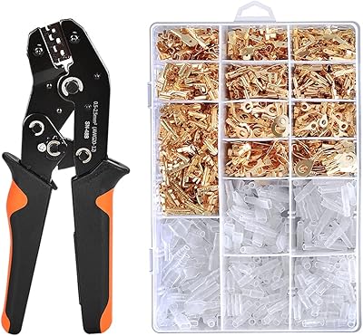 Set of wire pillow cleansing tools with 1,000 cable connectors and AWG20-12 crimping pliers for male/female clips with insulated lids.. Why shop anywhere else? DIAYTAR Nigeria has it all and delivers fast.