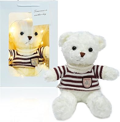 Beauty plush bear, Light gift box, nice red wandered bear sweater, favorite vacation gift, plush bear (Red -stred plush bear sweater).. Everything you need is just a click away with DIAYTAR Nigeria — shop now and receive your order in days.