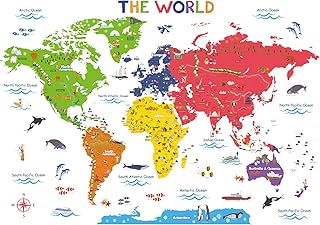 Decoall Wall Stickers World Card For Children Dlt-21212 (XLARGE) Relying wall stickers to take off and glue for children's bedrooms, bedroom, living room, artistic wall decorations.. Discover the convenience of DIAYTAR NIGERIA's vast e-commerce platform with delivery in just 5-8 days.