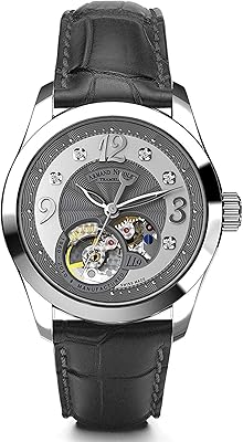 Classic mechanical watch in stainless steel Armand Nicolet 9653A-GS-P953GR8 LL9 in limited edition.. DIAYTAR NIGERIA brings the marketplace to your home with budget-friendly prices and nationwide delivery.