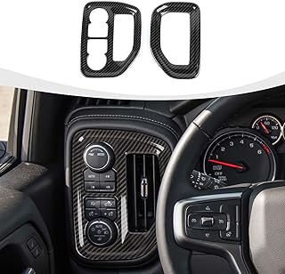 RAZBOY Air conditioning Ventilation Ring Ring Cover Compatible with Chevrolet Silverado 1500 2500 3500 2019-2022 and GMC SIERRA 2019-2022, carbon carbon fiber.. DIAYTAR NIGERIA revolutionizes online shopping with competitive prices and reliable 5-8 day delivery.