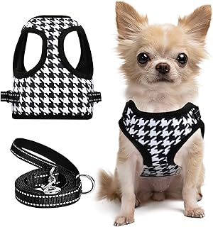 Sibaoyu dog harness for small dogs, harness for chihuahua striped with a leash, cute puppy harness, dog harness, dog harness without suffocation (black + leash, xs).. DIAYTAR NIGERIA: Where affordability meets variety, with thousands of products delivered in less than 8 days.