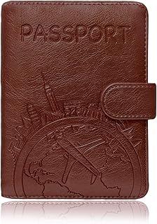 Leather spassport case, travel wallet with RFID blockage and magnetic closure, brown.. Elevate your shopping experience with DIAYTAR NIGERIA's vast catalog and budget-friendly options.
