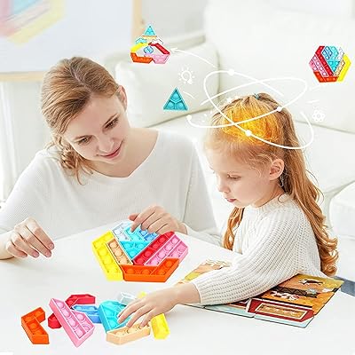 Set of Pop Fidget sensory toys, anti-stress Sensory toy Push Pop Bubble Fidget for children and adults (Puzzle Hexa).. Your ideal shopping companion, DIAYTAR NIGERIA offers unmatched variety with delivery within a week.