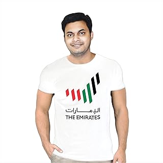 FMSTYLES - T -shirt with National Emirates - FMS637 - White XL logo.. Discover the convenience of DIAYTAR NIGERIA's vast e-commerce platform with delivery in just 5-8 days.