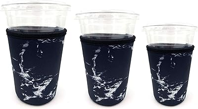 Package of 3 reusable iced coffee sleeves Wanti cup cup cup isolated in neoprene.. DIAYTAR NIGERIA: Putting quality products within reach of every Nigerian through our affordable marketplace.