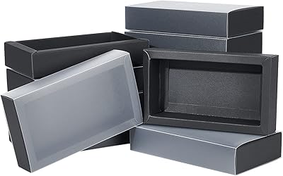 12 pieces with transparent pvc transparent drawers size 16x9.2x3.2cm, rectangular kraft gift box for party gifts, jewelry, bakery, jewelry, packing boxes black gifts.. Fast delivery, fair prices, and full variety — only on DIAYTAR Nigeria.