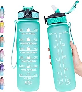 Waterproof and BPA Water Tritan Water with Motivation Time Marker to make sure you drink enough water for fitness, the gym and outdoor sports (green).. Discover a world of affordable shopping with DIAYTAR NIGERIA's vast marketplace delivered to you in days.