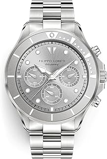 Odyssey diving watch for 42 mm men, luxury analog quartz watch with stainless steel bracelet, waterproof up to 100 meters.. DIAYTAR NIGERIA: Your affordable gateway to thousands of products delivered within a week.