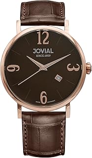 Jovial 1581grlq 40 th Elegant Watch for Men with 43 mm Rocking Leather Bracelet, Brown, Bracelet.. Your digital shopping companion, DIAYTAR NIGERIA offers unmatched value with nationwide shipping.