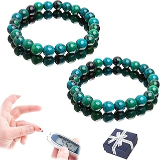Chrysocolle bracelet to relieve diabetes, bracelets of energy pearls in 8 mm natural chrysocolle crystal, for women and men (2).. DIAYTAR Nigeria: Discover more, spend less, and enjoy delivery within 5–8 days.