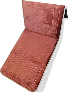 Muslim prayer carpets, foldable travel prayer carpet with back support, sweet plush mats for men and women.. DIAYTAR NIGERIA brings affordable shopping to your fingertips with reliable delivery in less than 8 days.