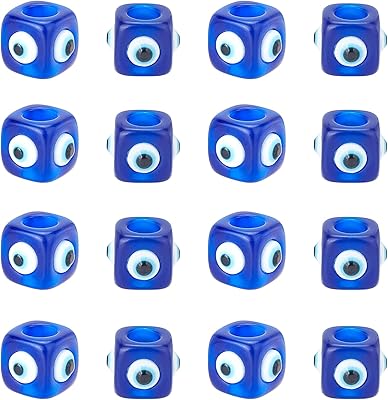 Nbeads 20pcs Cubic pearls bad eyes with big hole, pearls in resin bad blue royal European spacing charms for bracelets collar manufacturing jewelry, hole: 6.5mm.. Experience shopping satisfaction with DIAYTAR NIGERIA's vast selection and budget-friendly delivery options.