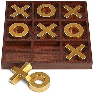 Dubkart tic tac toe board game, classic wooden chess game, parent-child interactive board game for interior and exterior decoration.. DIAYTAR NIGERIA: Where quality meets affordability, with thousands of products delivered in less than 8 days.