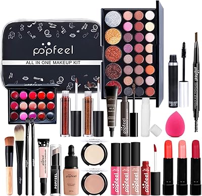 All-in-one makeup kit, 30 pieces, complete makeup gift box, combination with eyeshadows, blush, lipstick, corrector, etc., essential start-up set, Cosmetic set of versatile professional #4.. DIAYTAR NIGERIA provides endless shopping possibilities with affordable prices and prompt delivery service.