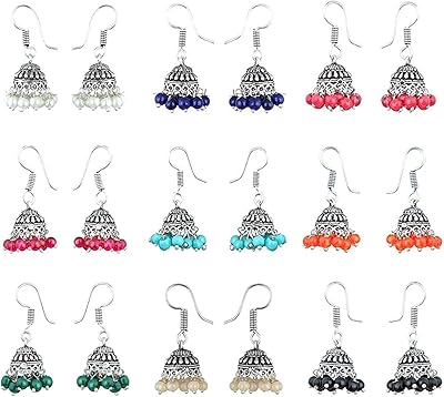 Traditional Jamaican/Jamaic earrings in elegant oxidized silver in bright colors for women and girls from Yellow Chimes, Sterling silver.. Shop with purpose and save with DIAYTAR NIGERIA's extensive platform and nationwide delivery service.