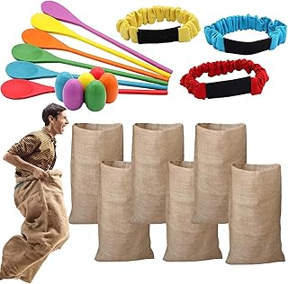 Potato bags bags, egg and spoons racing, leg relay racing bands, elastic knotting rope for children and family activities, outdoor games, garden games, 6 players to 6 players.. Shop with purpose at DIAYTAR NIGERIA and receive your purchases at unbeatable prices within the week.
