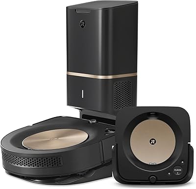 I Robot vacuum cleaner S9+ (9550) by Roomba and Bravajet M6 (6112) - Connected Wi -Fi, smart map, powerful suction, precision jet, corners and edges, perfect for several pieces.. Join millions of satisfied shoppers using DIAYTAR Nigeria every day.