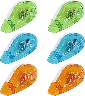 Package of 6 rolls of double -sided adhesive tape, scrapbooking ribbon, stationery supplies for the house, the office, the school, colorful color.. Unlock access to a wide range of products with DIAYTAR NIGERIA's affordable e-commerce platform.