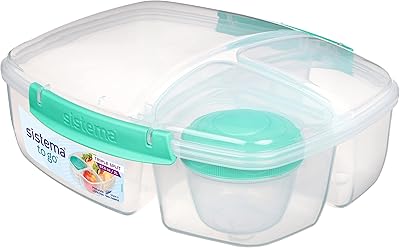 Lunch box sistema tri-section with to go yogurt.. Shop with purpose at DIAYTAR NIGERIA, where your money goes further and delivery is always prompt.