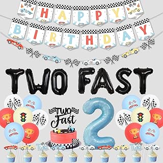 Retro retro racing car birthday decorations - Pastel Banner Happy Birthday, Cake Decoration, Balloons, Party Supply For 2nd Birthday.. Order today, receive this week — shopping with DIAYTAR Nigeria is that simple.