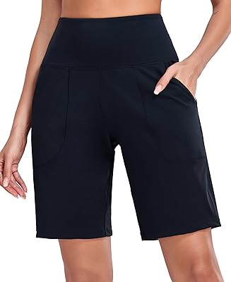High waist yoga shorts, training bermuda, long hiking shorts with pockets.. DIAYTAR NIGERIA: Where shopping dreams become reality with budget-friendly prices and prompt delivery.