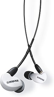 Wired headphones with Sure Onik 215 sound insulation, noise reduction, deep studio quality bass, integrated microphone and comfortable supra-ear adjustment, white.. DIAYTAR Nigeria brings you closer to everything you need — fast delivery, low costs, and variety.