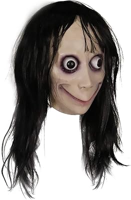 Moleso horror mask with long hair, frightening challenge games, scary Halloween wicked costume for Cosplay Festival decoration.. Shop confidently with DIAYTAR NIGERIA's vast product range and budget-friendly nationwide shipping.