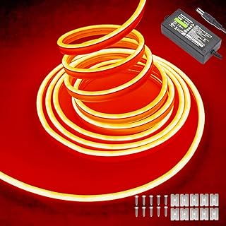 Orange neon strip 16.4 feet/5 m, flexible and waterproof 12 V led neon strip for the outdoor decoration of the bedroom [with AC adapter] (orange).. Nigeria's favorite online shopping platform, DIAYTAR offers unbeatable prices and delivery within a week.
