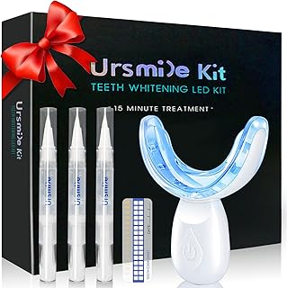 Teeth whitening kit with LED light for sensitive teeth whitening system, teeth whitening system, teeth whitening at home with 3 teeth whitening gel, color palette and white - white.. DIAYTAR NIGERIA: Where affordable online shopping meets reliable delivery across Nigeria.