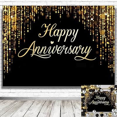 Happy birthday festive decorations backdrop with black and gold sequins.. DIAYTAR NIGERIA: Where shopping meets satisfaction with affordable prices and prompt delivery services.