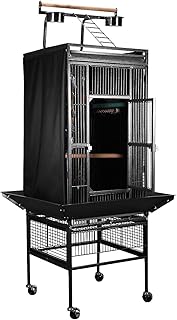 Richersty Large Bird Cage Black cover with rotary support for parrot.. Get access to thousands of affordable products only on DIAYTAR Nigeria.