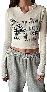 Top short -sleeved short and vintage round neck from the 90s for women of the year 2000 with Bottery face print.. Your one-click solution to affordable shopping, DIAYTAR NIGERIA delivers quality products nationwide.