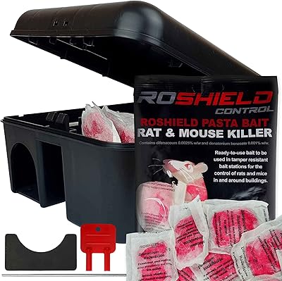 Outdoor bait box control kit for mice and Rothschild mice - inviolable lockable box and 15 poison sachets for bait for pasta (1 pack of 150 g).. Shop from anywhere in Nigeria and receive your DIAYTAR purchases at affordable prices within a week.