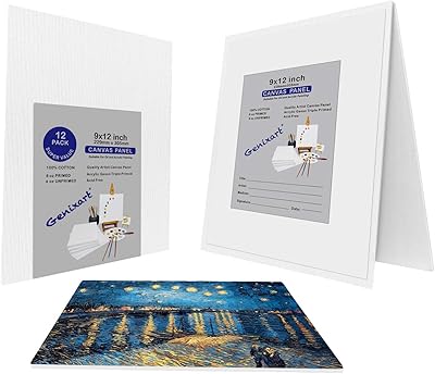 White canvas paintings Virgin Gencart 24x30cm/9x12 inch, 12 pieces, paintings on professional artist canvas for acrylic and oil paint.. DIAYTAR NIGERIA: Where shopping is affordable, selection is vast, and delivery is always reliable.
