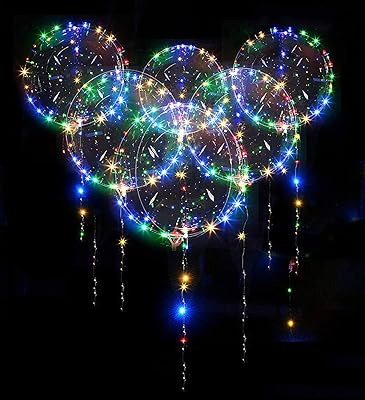 Arabest 10 Pieces LED balloons, 22-inch helium light balloons, bright transparent bubble balloons with light band for birthday party, wedding, valentine's house, festival decorations (colorful).. Shop smart, shop DIAYTAR - Nigeria's most affordable e-commerce platform with nationwide delivery.