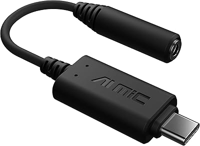 ASUS AI noise reduction microphone adapter, black, 1, 90YH02L1-B2UA00, ASUS AI NC / USB-A microphone adapter.. DIAYTAR NIGERIA: Where every click leads to affordable purchases delivered promptly to your door.